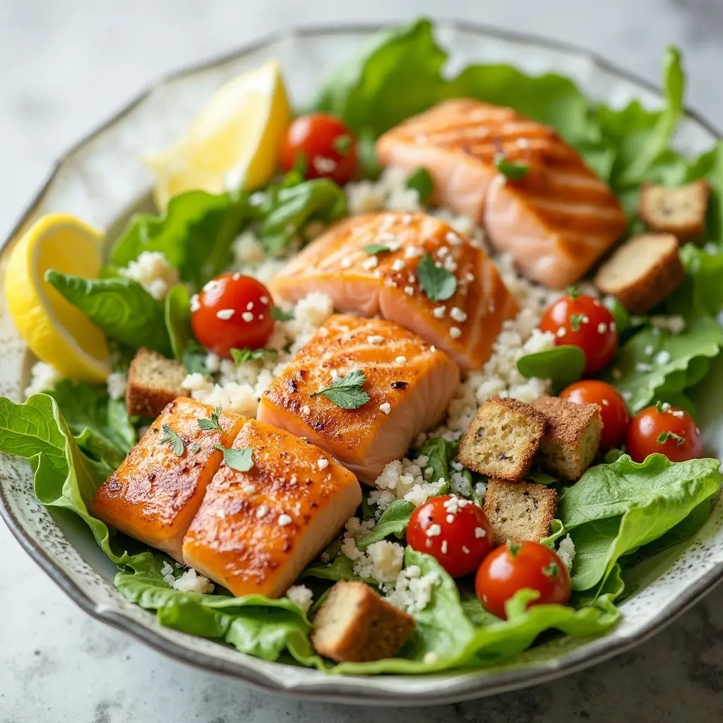 Salmon Caesar Salad