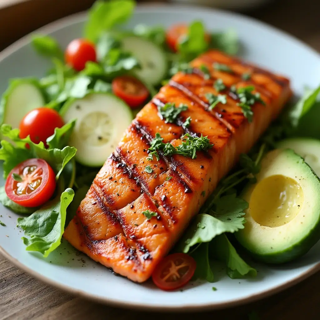 grilled salmon salad