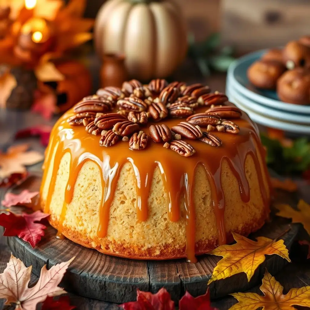 Butter pecan pound cake with vintage baking tools and ingredients, showcasing southern baking heritage