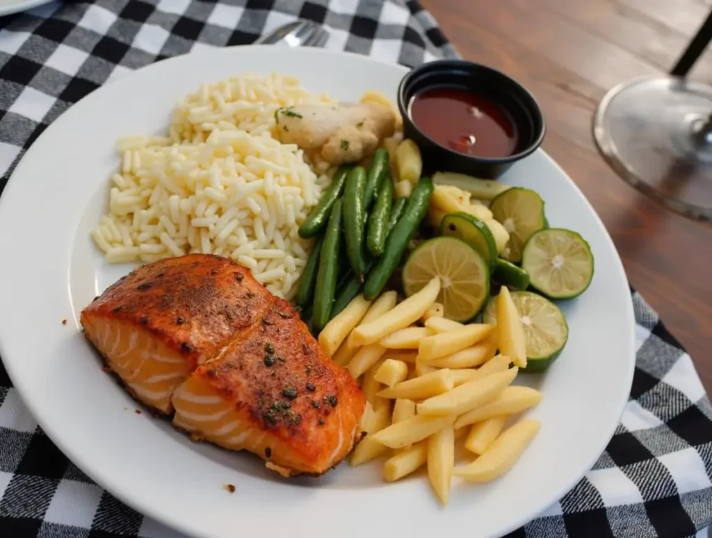 Traditional Juneau salmon bake showcasing its rich cultural heritage with grilled salmon and rustic outdoor elements