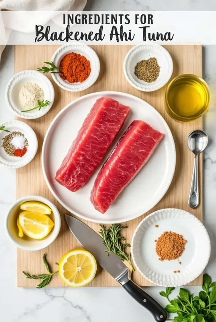 Blackened Ahi Tuna ingrediants
