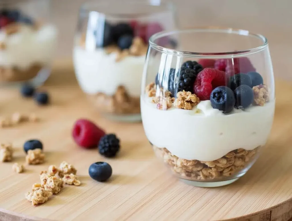 Greek Yogurt Parfait with Granola and Berries