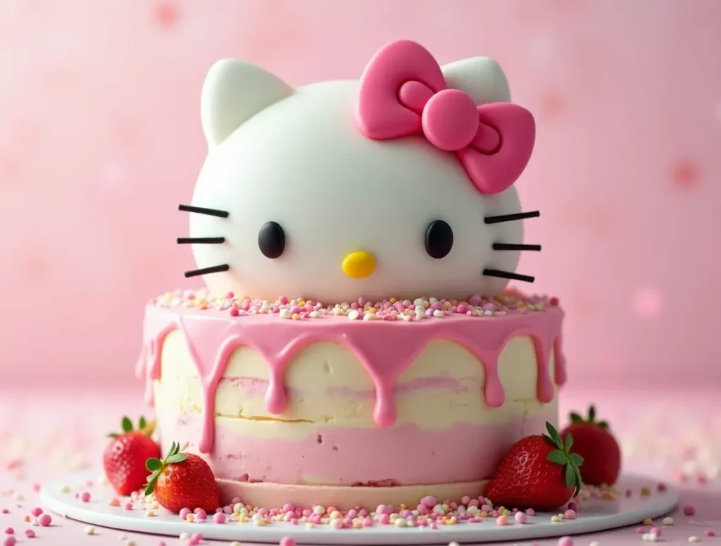 Hello Kitty Ice Cream Cake