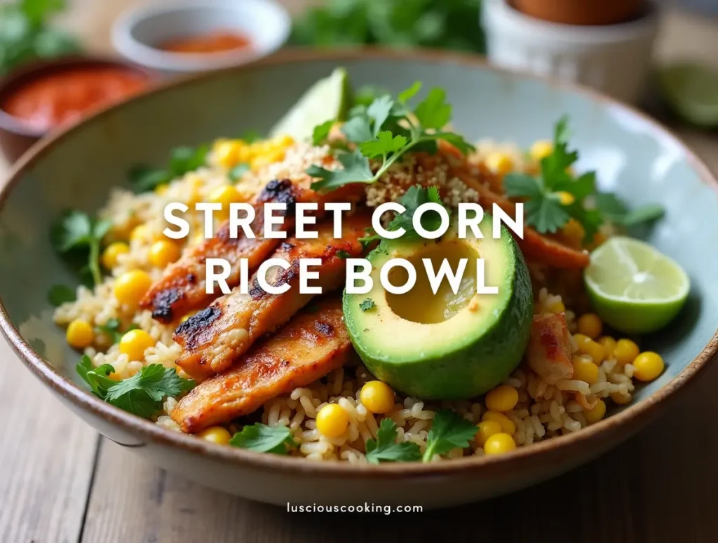 Street Corn Chicken Rice Bowl
